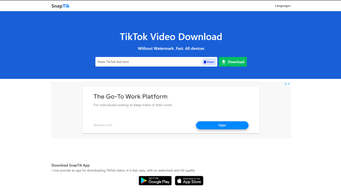 SnapTik: TikTok Downloader Without Watermarks