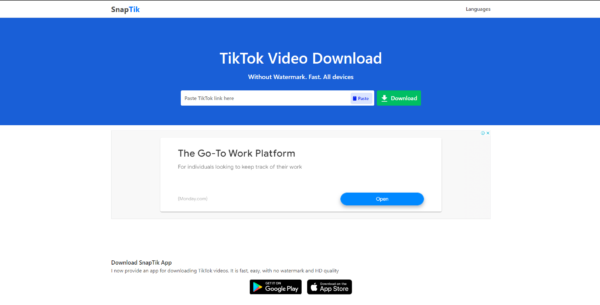 SnapTik: TikTok Downloader Without Watermarks