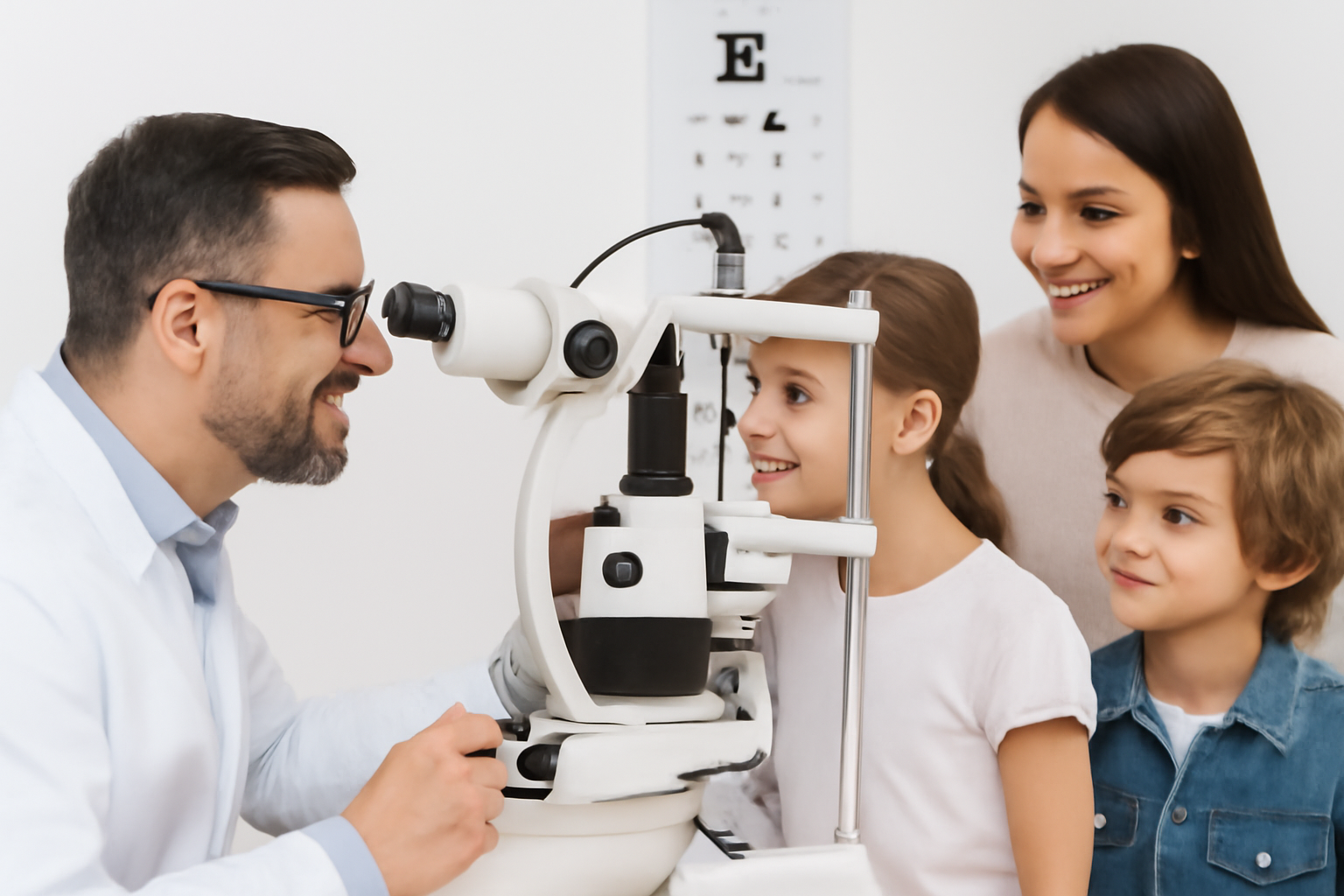 Family Visit Optometrist for Eye Health