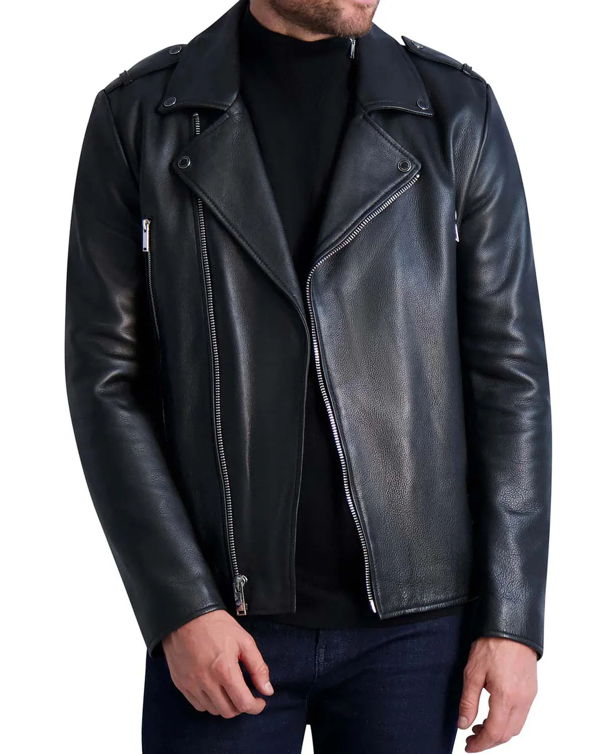 mens distressed leather jacket